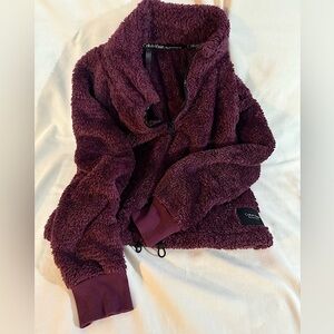 Calvin Klein Performance Fleece - Quarter zip cropped sweatshirt - Medium